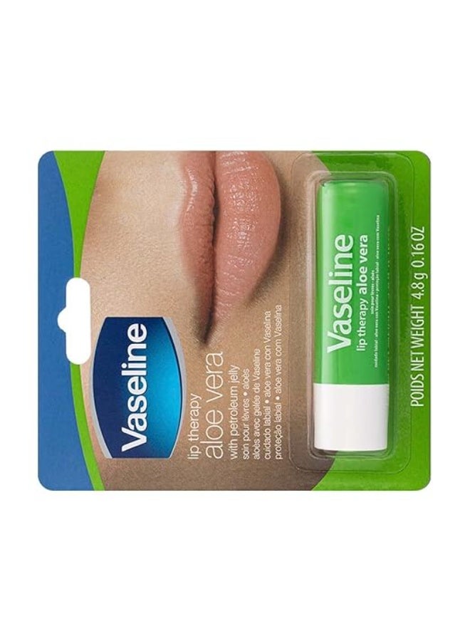 فازلين مرطب شفاه بخلاصة الصبار 4.8 غرام، أخضر - Image 3